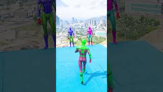 GTA 5 Epic Water Ragdolls | Spider-Man Jumps / Fails ep.1126 #shorts