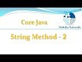 Core Java 80 -String Methods-2
