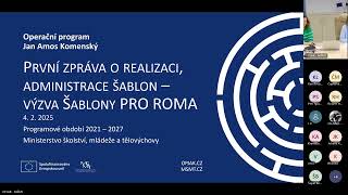 Záznam z distančního semináře pro příjemce PRO ROMA ZoR