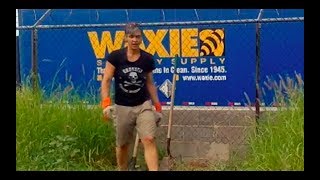 Hardcore Herbalist Ep. 9: Pick \u0026 Shovel Workout Fun. Digging up Bamboo and Replanting at my Gym