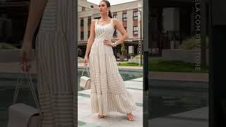 Vestido de Listras | Melhores Vestidos Moda Feminina 2024