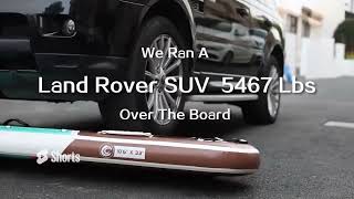 Der Kompressionswiderstandstest Land Rover 5467 lbs über Coolcaa sup board