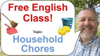 Let's Learn English! Topic: Household Chores! 🧹🧽🧼
