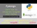 Pymongo: Learn how to integrate mongoDB with Python - Complete CRUD operations tutorial
