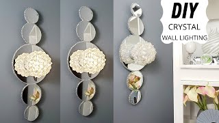 DIY Glam Wall Sconce With Dollar Tree Snow Globe