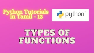 Code with Gokul | Python Programming Tutorial | Types of Functions| Python in Tamil