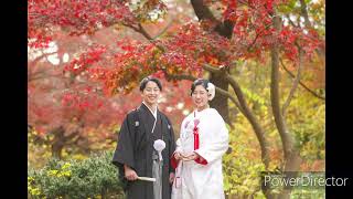 横浜三渓園の紅葉　和装前撮りフォトウェディング