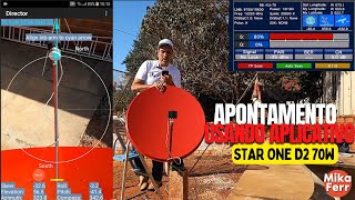 Apontamento de Antenas Usando  Celular| Satélite Star One D2 70W