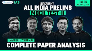 Unacademy All India Prelims Mock Test - Paper Analysis for UPSC 2024 | Answer Key | IAS English