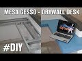 FAÇA VOCÊ MESMO MESA DESK GESSO DRYWALL MOBILIÁRIO EM VÃO LIVRE #DIY