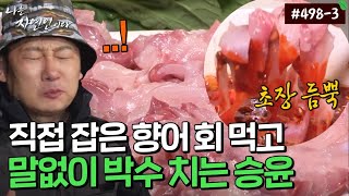 [자연인] 498-3 계곡에서 잡아올린 향어 회 떠먹고 감탄하는 승윤..! MBN 220420 방송