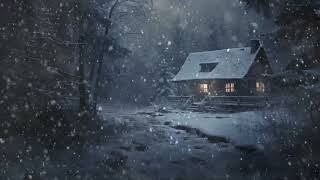 Freezing Blizzard strikes a lonely Log Cabin┇Howling Wind┇Sounds for Sleep, Study & Relaxation