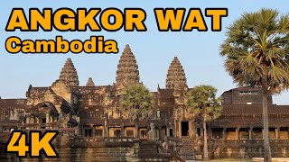 Angkor Wat Walking Tour | Largest religious monument in the world | World Heritage Site UNESCO |4K