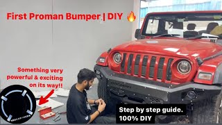 Installed Proman Bumper in 30mns | DIY | Perfect for all driving condition | Thar🔥♥️ | TheCarGeeks_