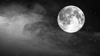 Full Moon with Fog Black and White 4K Motion Background Wallpaper Screen Saver