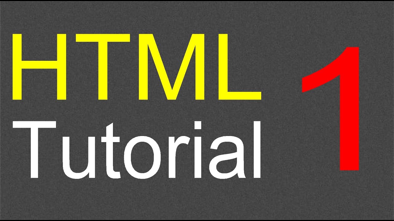 HTML Tutorial For Beginners - 01 - Creating The First Web Page - YouTube