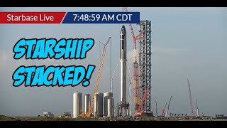 StarShip stacking THE BIGGEST ROCKET EVER BUILT (timelapse)