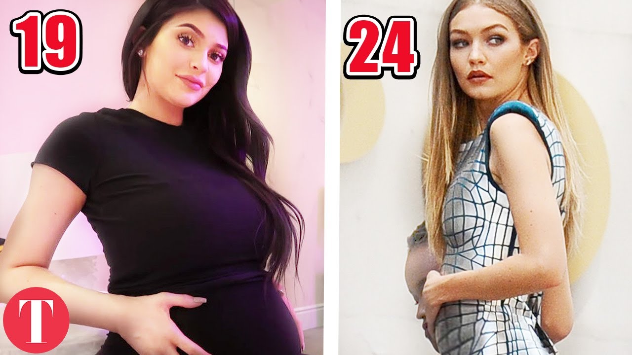 20 Celebrities Who Got Pregnant Under 25 - YouTube