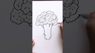 How To Draw Broccoli Easy | Broccoli Step By Step Easy Drawings | Easy drawing idea #shorts