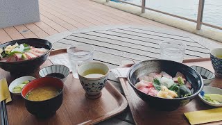 【九州デート Vlog#8】長崎県平戸市 台風きてたけど平戸瀬戸市場の海鮮丼食べに行ってみた。