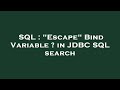 SQL : 