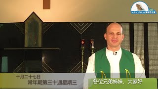 每日聖言分享 【常年期第三十週星期三(路 13:22-30)】 耶穌聖心金邦尼傳教會夏子明神父