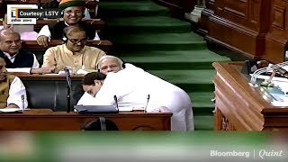 Rahul Gandhi Hugs PM Narendra Modi in Parliament | #NoConfidenceMotion