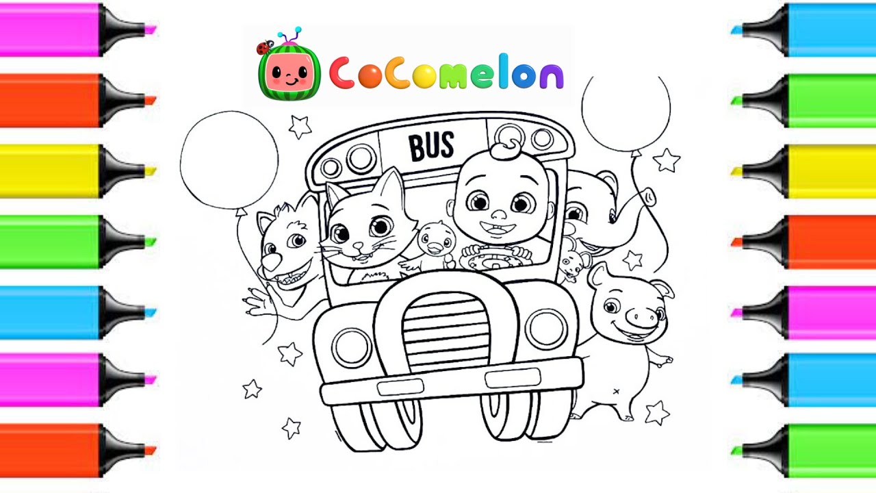 Wheels On The Bus Coloring Pages 2025