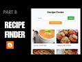 How To Add Recipe Finder To Your Blogger Website