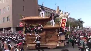 2015岸和田だんじり祭り（旧市地区）宮入り・こなから坂　五軒屋町（平成27年9月20日）