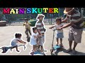 Kenes pertama kali main skuter terjatuh |  Kenes kids channel