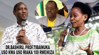 DR.BASHIRU NA PROF.TIBAIJUKA KATIKA SHUGHULI YA KUZALIWA KWA BABA MZAZI WA DR.RWEIKIZA