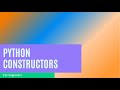 Python constructors | New and Init methods