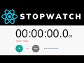 How To Create A Stopwatch In React Js (6 Minutes)