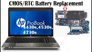 Fixed - HP ProBook 4430a 4530s 4730s CMOS RTC Battery Replacement | CR2032