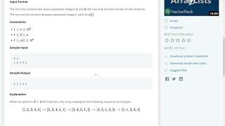 HackerRank Arrays Left Rotation