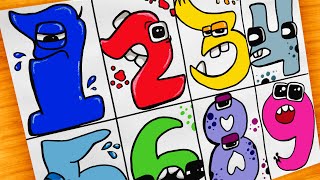 DRAWING NUMBER LORE [1-9] ALL NUMBERS CONCEPT ART | NEW ALPHABET LORE