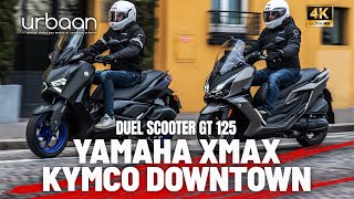 Duel Yamaha XMax 125 vs Kymco Downtown 125 - 2025 - urbaanews