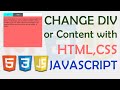 change div on button click with HTML CSS and JAVASCRIPT
