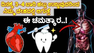 ದಿನಕ್ಕೆ 3-4 ಬಾರಿ ಹಲ್ಲು ಉಜ್ಜುವುದರಿಂದ ನಿಮ್ಮ ದೇಹದಲ್ಲಿ ಆಗುತ್ತೆ ಈ ಚಮತ್ಕಾರ..!