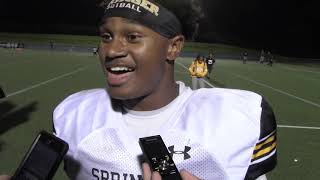 Highland Springs 2020 DB Malcolm Greene after 13-6 win over Oscar Smith