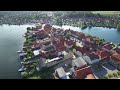 malchow from the air drone over mecklenburg