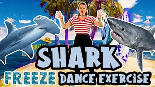 Shark Exercise Dance | Freeze Dance | Indoor PE Workout for kids