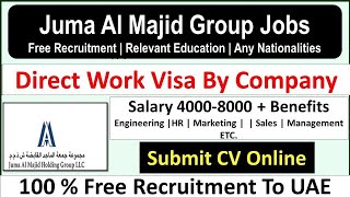 Juma Al Majid Company Jobs In Dubai With Free Visa + Room + Transport + Air Ticker 2025