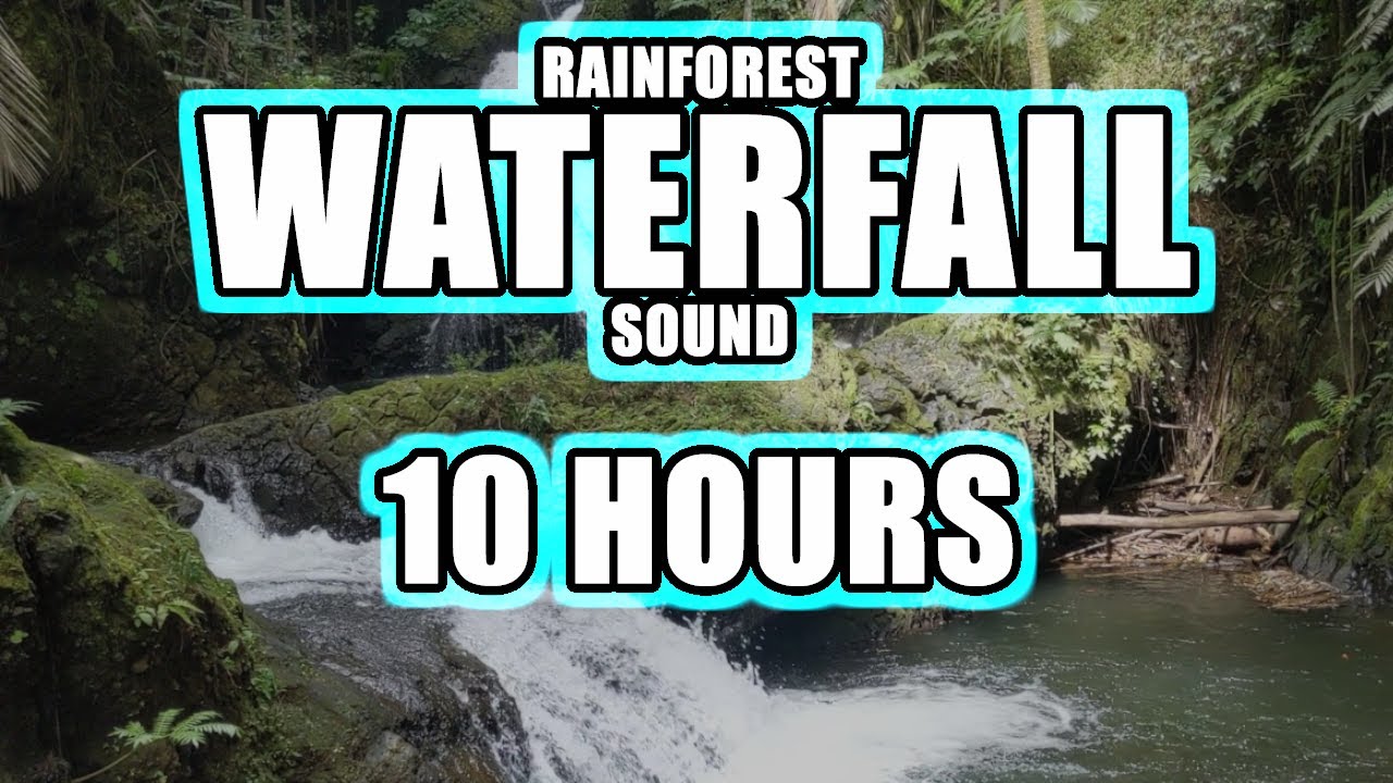 Relaxing Rainforest Waterfall Sound 10 Hours Youtube