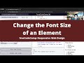 Change the Font Size of an Element (Basic CSS) freeCodeCamp tutorial