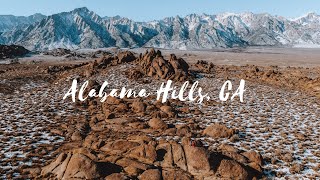 Stunning Drone Footage of Alabama Hills, CA  | 4k Mavic Air 2 | Dispersed Camping in Lone Pine