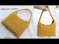 Cara Membuat Tas Rajut Terbaru - Crochet Hand Bag Tutorial (Subtitle)