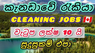 Cleaning Jobs in canada කැනඩාවේ රැකියා. වැටුප ලක්ෂ 10 යි foreign job vacancies in canada free visa