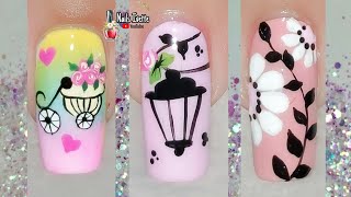 3 bonitos diseños de uñas / modelos de uñas decoradas/ decoración de uñas vintage